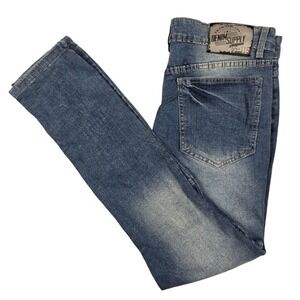 Denim Supply GS-115 Biker Jeans Men 32 Blue Excellent Distressed Moto‎ Slim Fit